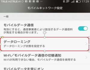 と は ローミング データ