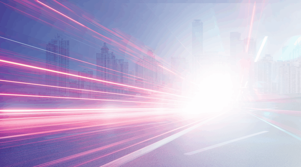 พื้นหลังเอฟเฟกต์ความเร็ว สีฟ้าและชมพู สื่อถึงเทคโนโลยีและอินเทอร์เน็ตความเร็วสูง